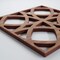 Ekena Millwork Extra Small Fleetwood Decorative Fretwork Wood Wall Panels, Walnut, 7 3/8"W x 7 3/8"H x 3/8"T WALW08X08X0375FLTWA - alternate 2